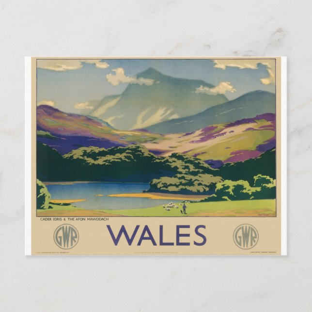 Wales UK Vintage Travel Postcard (Front)