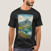 Wales United Kingdom Illustration Travel Art Retro