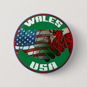 Wales USA Handshake Button