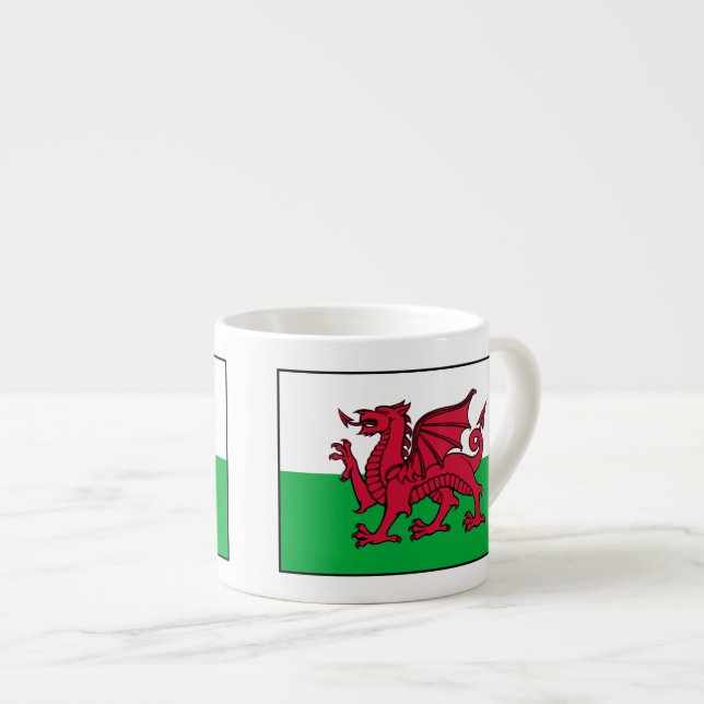 Wales -Welsh Flag Espresso Cup (Front Right)