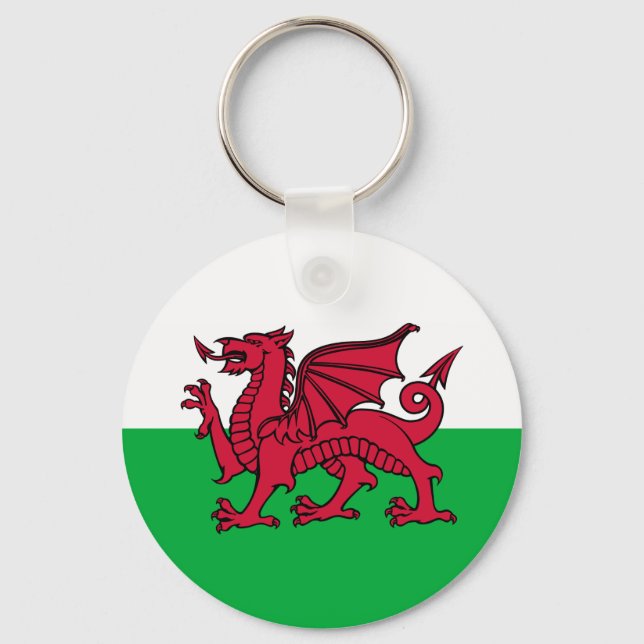 Wales -Welsh Flag Key Ring (Front)