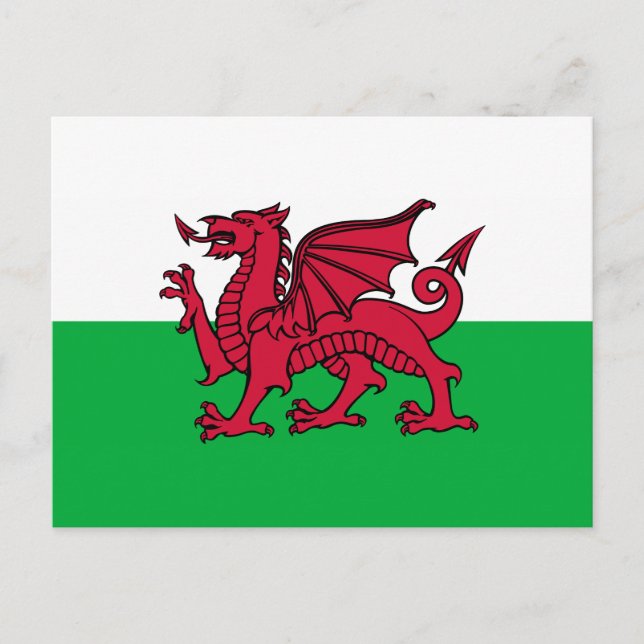 Wales -Welsh Flag Postcard (Front)