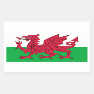 Wales/Welsh Flag - United Kingdom Rectangular Sticker