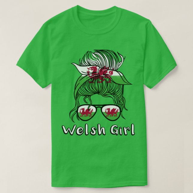 Wales Welsh Girl 2022 football World Cup flag Cymr T-Shirt (Design Front)