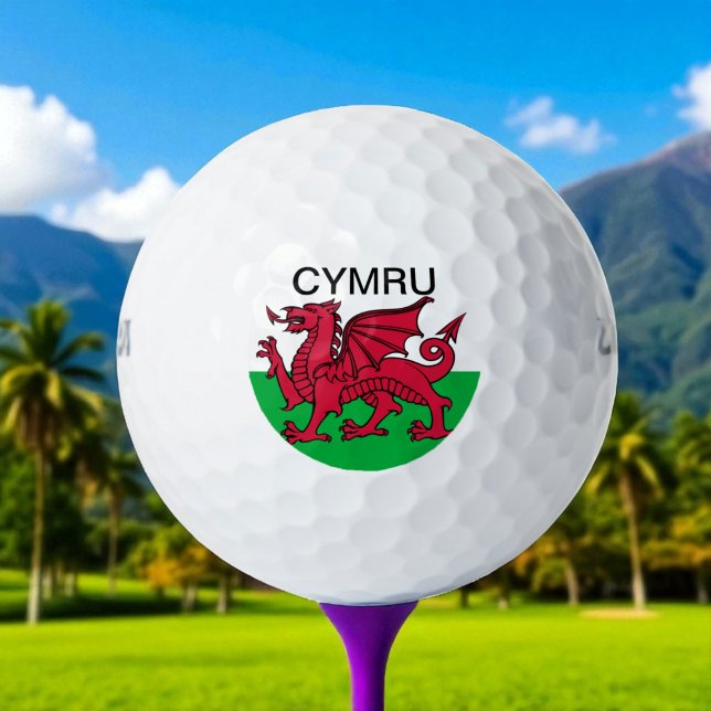 Wales Welsh Red dragon Cymru Flag Travel  Golf Balls (Creator Uploaded)