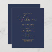 WALIMA Budget Navy Blue Gold Bilingual Wedding