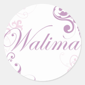 walima pink classic round sticker