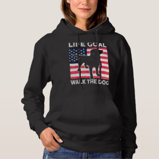 Walk A Dog Accessories Usa Flag Life Goal Walk The Hoodie