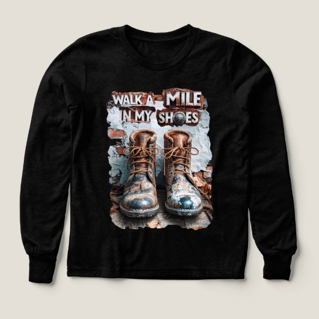 Walk a Mile in My Shoes – Inspirational Rustic (Design Front)