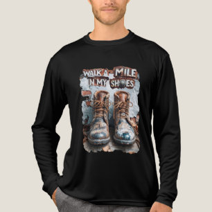Walk a Mile in My Shoes – Inspirational Rustic Tri-Blend Shirt