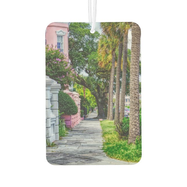 Walk Along Rainbow Row Car Air Freshener (Back)