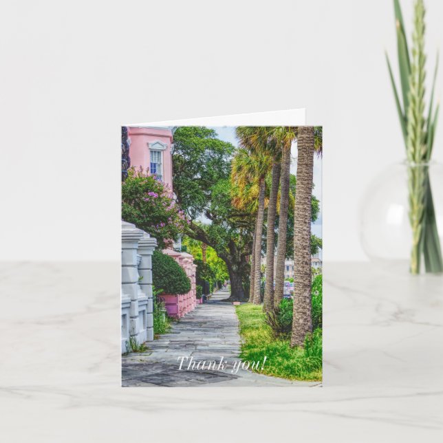 Walk Along Rainbow Row Thank You Card (Front)