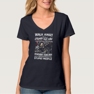 Walk Away I Am A Grumpy Old Man I Love Dogs More T-Shirt