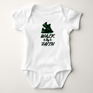 Walk By Faith Bible Quote Baby Bodysuit
