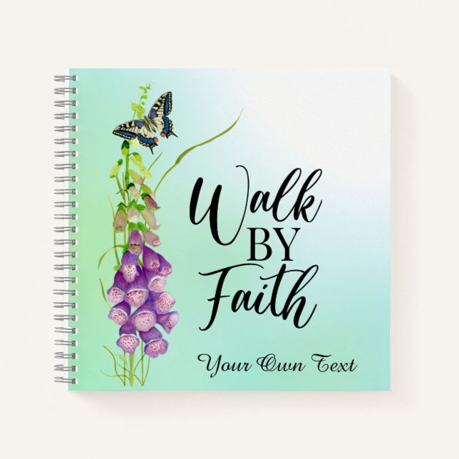Walk by Faith Bible Verse Notebook (Front)