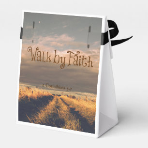 Walk by Faith Bible Verse Scripture Favour Box