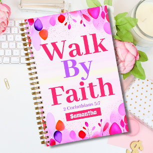 Walk By Faith Boho Christian Teen Girl Journal