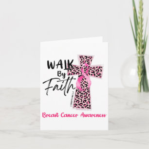 Walk By Faith Breast Cancer Awareness Christian Je Card