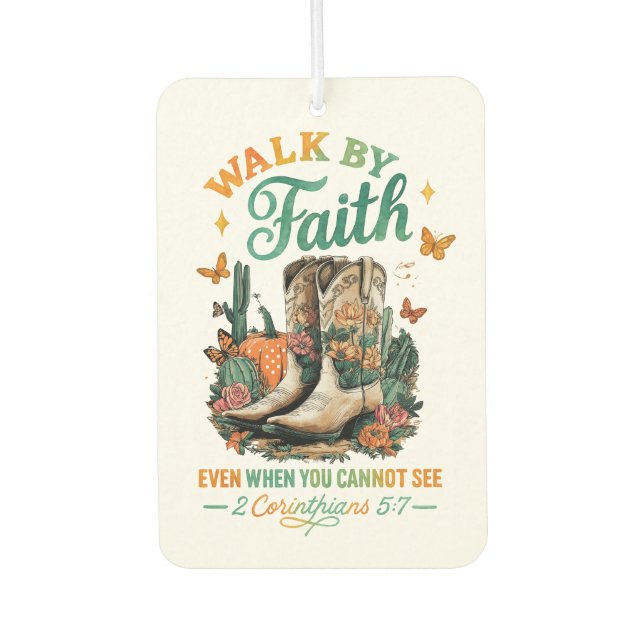 Walk By Faith....  Car Air Freshener (Front)