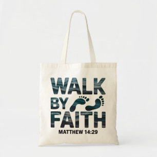 Walk By Faith Christian Ocean Tote Bag