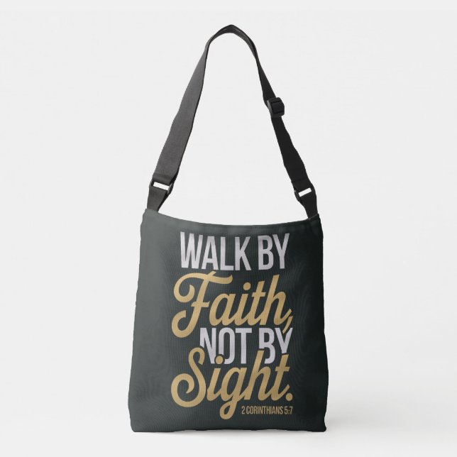 Walk by faith Christian tote bag (Front)