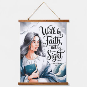 Walk By Faith Christian Women Wall Hanging Tapestry