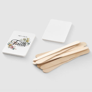 “Walk by Faith Floral Scripture Design Hand Fan