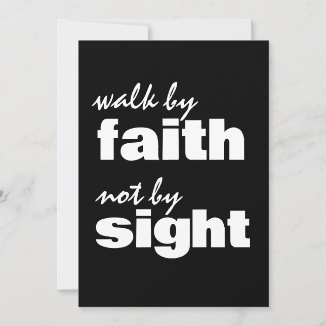 WALK BY FAITH NOT BY SIGHT INVITATION (Front)