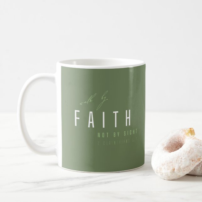 walk by faith not by sight Mugs (With Donut)