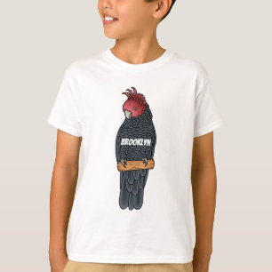 walk cockatoo bird cartoon illustration T-Shirt