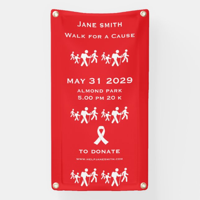 Walk For A Cause Raise Funds Banner (Vertical)