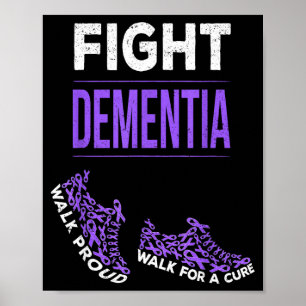 Walk for a Dementia Awareness Purple Ribbon Poster