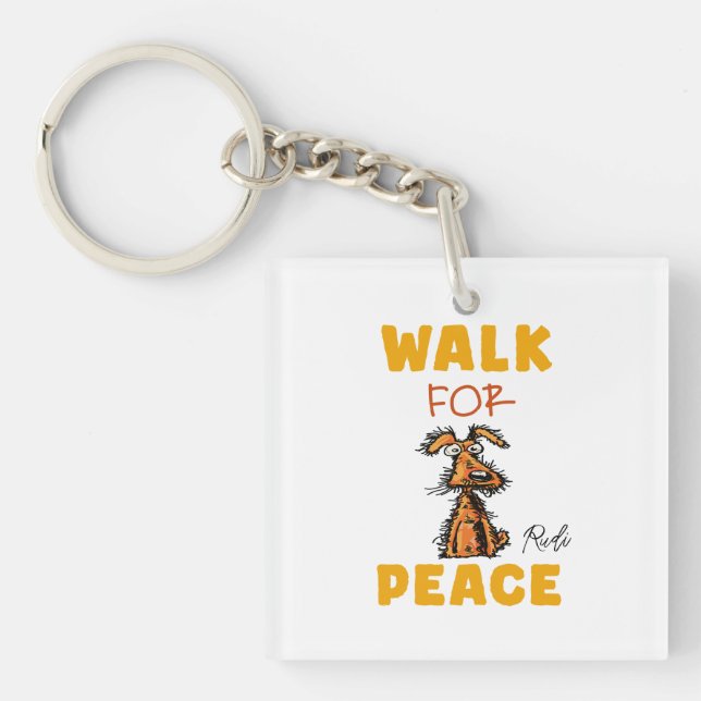 walk for peace  key ring (Front)