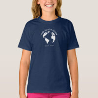 Walk For The World T-Shirt - Girls Navy