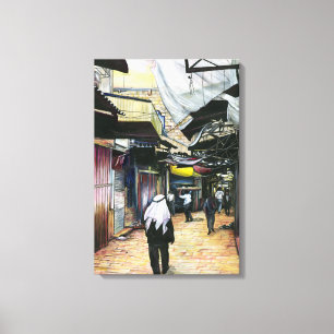 Walk Home Through Antiquity Old Jerusalem Canvas Print