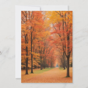 Walk In A Park Colourful Autumns Wend Timeless Art Holiday Card
