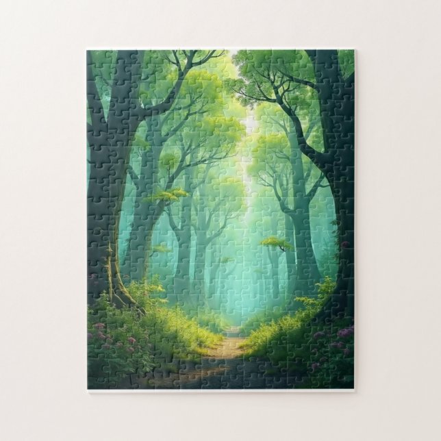 Walk in emerald forest jigsaw puzzle (Vertical)