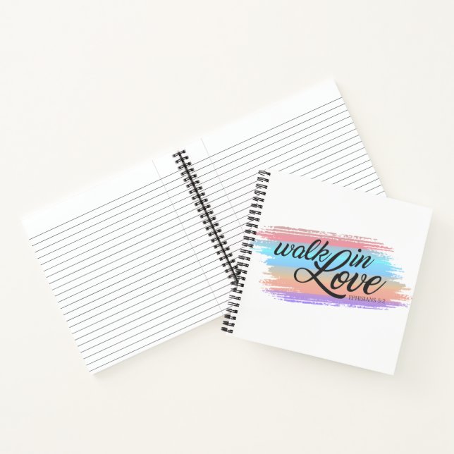 Walk in Love Bible Quote Valentine | Notebook (Inside)