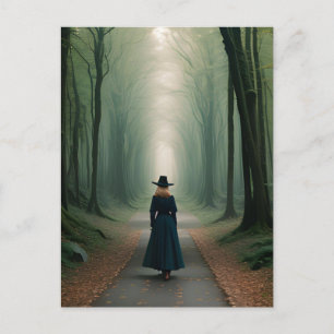 Walk in the Foggy Forest Postcard