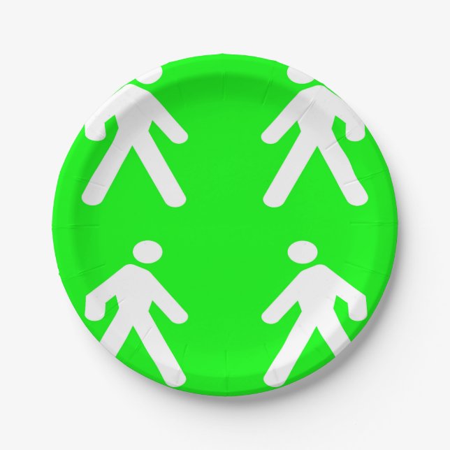 Walk in the green paper plate (Front)