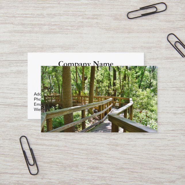Walk in the Woods Retirement Business Cards (Front/Back In Situ)