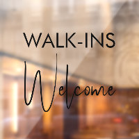 Walk-ins Welcome Modern Minimal Hair Nail Salon