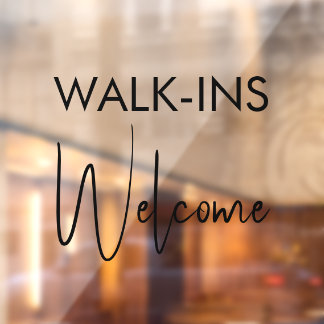 Walk-ins Welcome Modern Minimal Hair Nail Salon