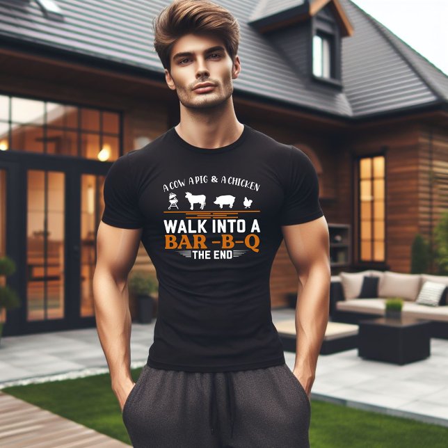 Walk Into a Bar-B-Q Funny T-Shirt (Creator Uploaded)