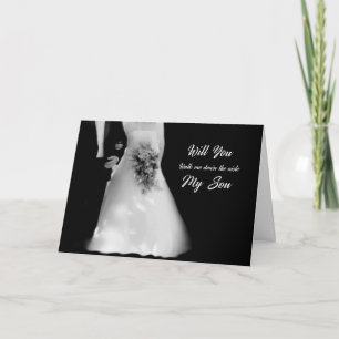 Walk Me Down the Aisle Son? Wedding Invitation