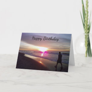 WALK ON THE "BEACH" BITHDAY CARD
