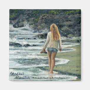 "Walk on the Beach" Magnet