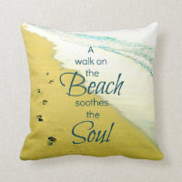 Walk on the Beach Pillow