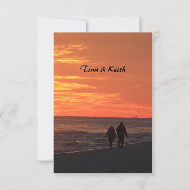 Walk on the Beach Save the Date (Back)
