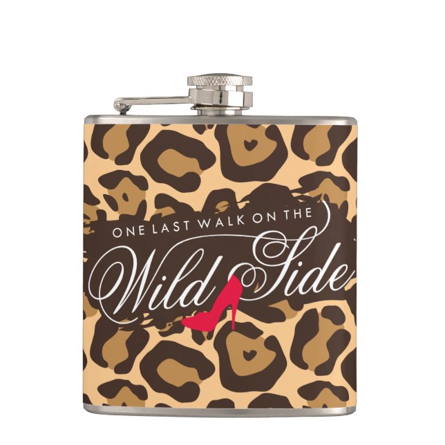 Walk on the Wild Side Bachelorette Flask (Front)